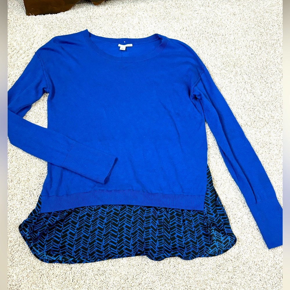 Halogen Knit Sweater Blouse Medium Preppy Spring Fashion
